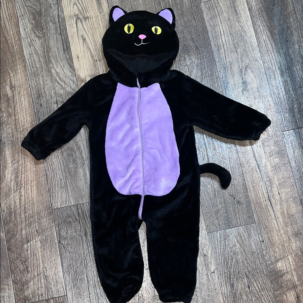 Black and Purple Cat Onesie costume